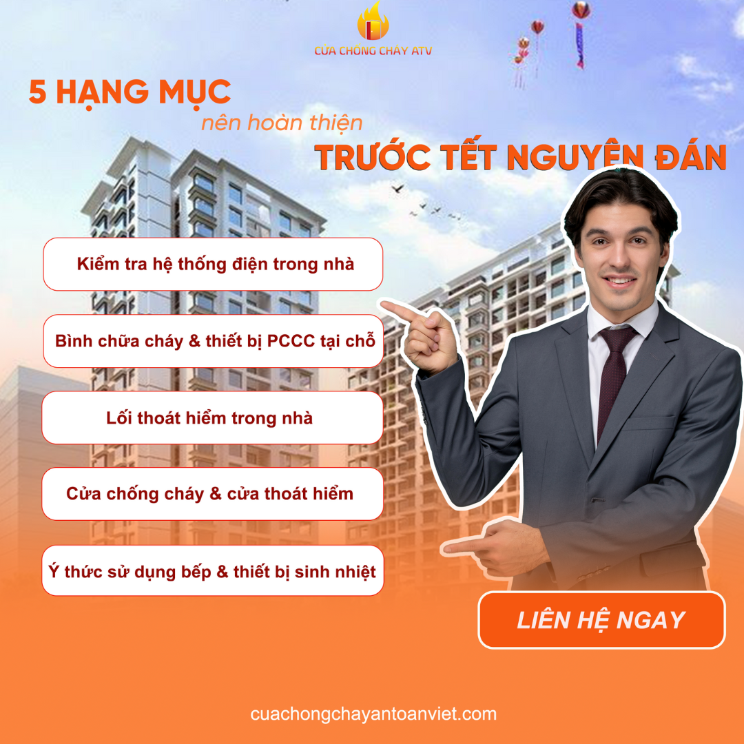 5 hạng mục PCCC gia đình cần hoàn thiện trước Tết Nguyên Đán